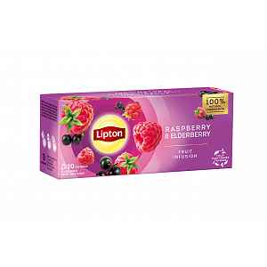 Lipton Raspberry & Elderberry porcovaný čaj 20x1,7 g