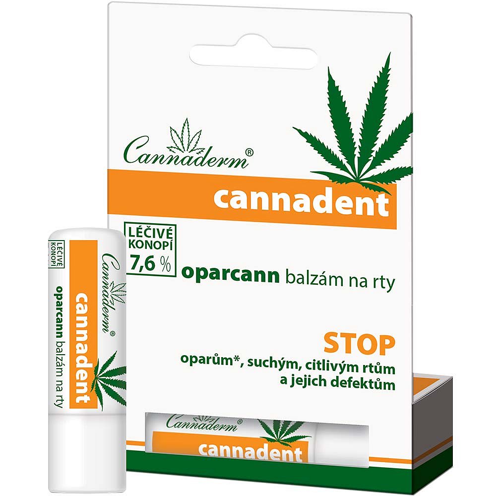 CANNADERM Cannadent Oparcann Balzám na rty 4.5 g