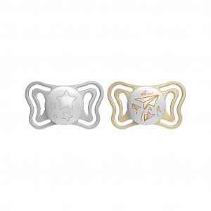 Chicco Dudlík Physio Light silikonový noční 6-16m, 2ks