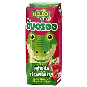 HELLO Ovozoo jahoda 250 ml x 18 kusů