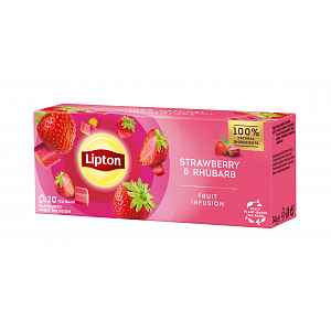 Lipton Strawberry & Rhubarb porcovaný čaj 20x1,7 g