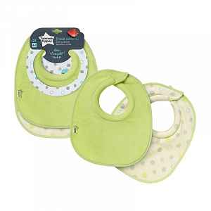 Tommee Tippee Bryndáček Dribble Catcher, 4 měsíce+, zelený 2 ks