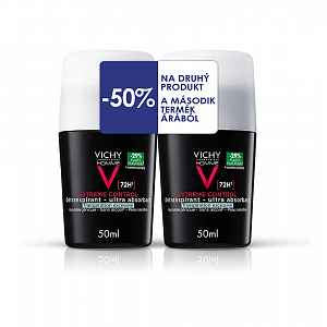 VICHY HOMME DÉODORANT CONTROLE EXTREME s 72-hodinovým účinkem 2x 50ml DUOPACK