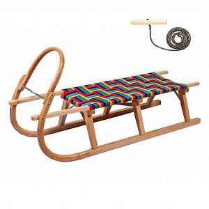 Bayo Klasické dřevěné sáňky s provázkem