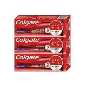 Colgate Max White Ultra Protect bělicí zubní pasta 3×50 ml