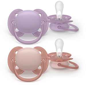 Philips Avent Ultrasoft SCF091/43 6-18 m dudlík Girl 2 ks
