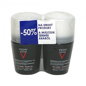 VICHY HOMME DÉODORANT CONTROLE EXTREME s 72-hodinovým účinkem 2x 50ml DUOPACK