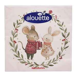 alouette Vánoční ubrousky 33 x 33 cm myši 20 ks