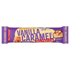 Nutrend DELICIOUS BAR vanilka + karamel tyčinka 50 g