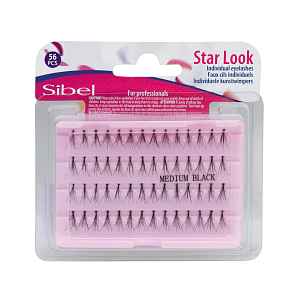 Umělé trsové řasy Sibel Star Look Individual Eyelashes - velikost M, 56 ks (0002692)