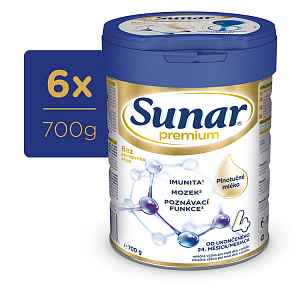 6x SUNAR Mléko kojenecké Premium 4 700 g