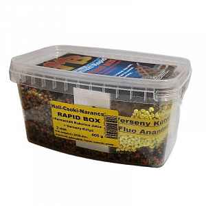 Buki MIX Premium Rapid Pellet Box 2mm / 400g Halibut-čokoláda-pomeranč