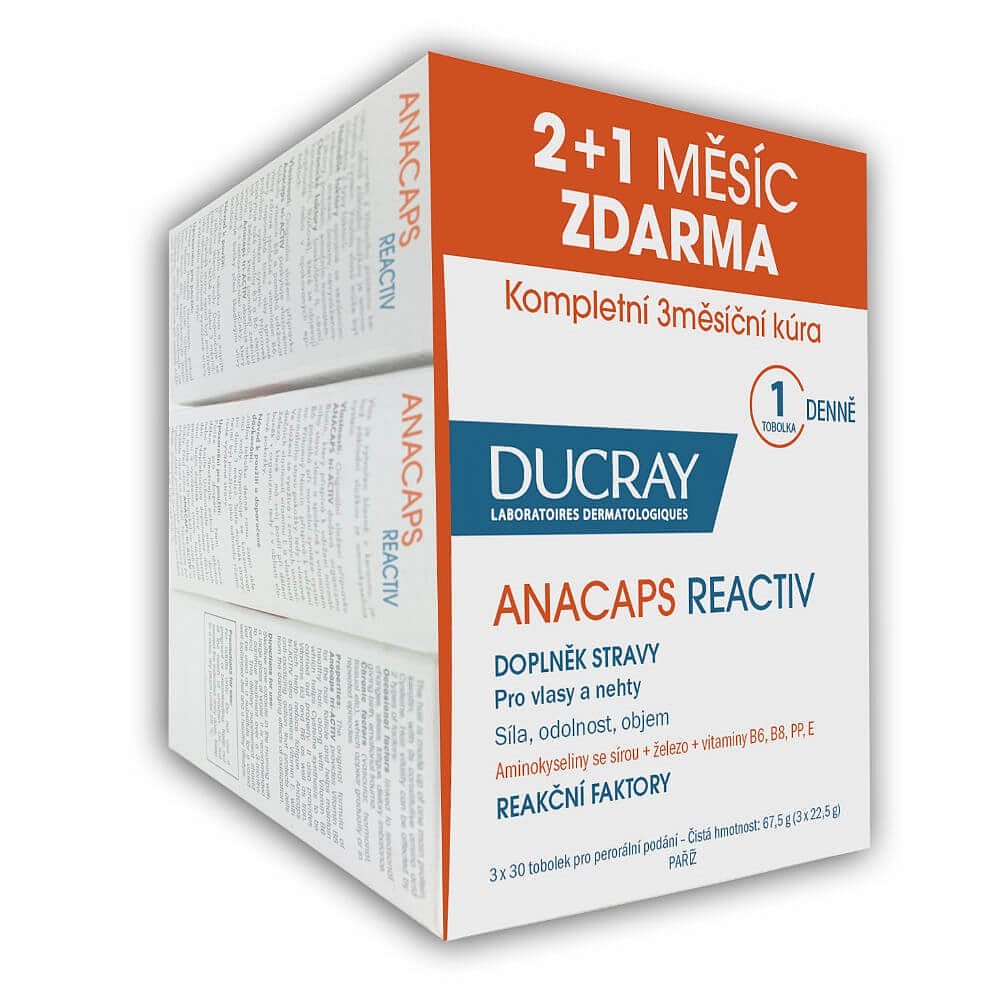 DUCRAY Anacaps Reactiv 30 tobolek (2+1 ZDARMA)