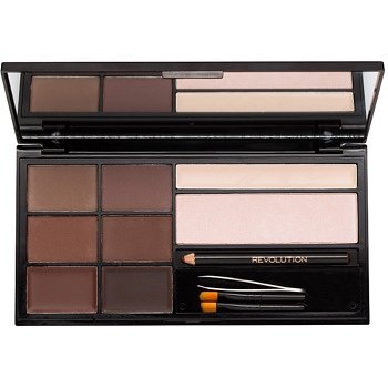 Makeup Revolution Ultra Brow paleta pro líčení obočí odstín Medium to Dark  18 g