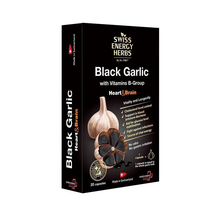Swiss Energy Herbs Černý česnek 20 kapslí