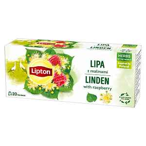 Lipton Linden & Raspberry porcovaný čaj 20x1,7 g