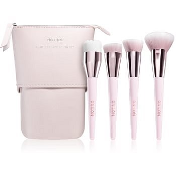 Notino Glamour Collection Flawless Face Brush Set sada štětců s taštičkou