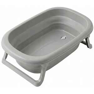Tega Baby Dětská skládací vanička s teploměrem a výpustí – vanička pro miminko - šedá