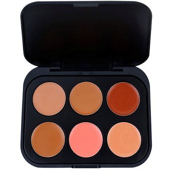 BH Cosmetics 6 Color paleta korektorů odstín Dark  5,8 g