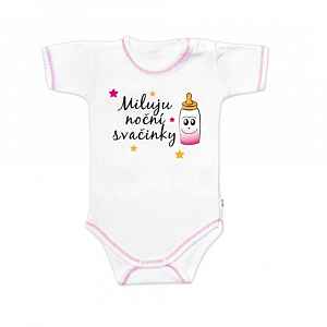 Body kr. rukáv - Miluju noční svačinky, vel. 74, holka