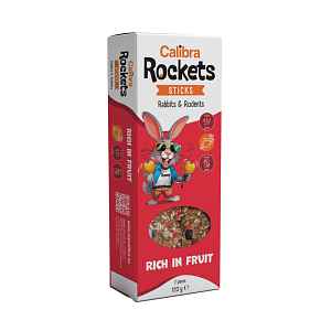 Calibra Rockets Sticks Rabbits&Rodents Fruits 120g