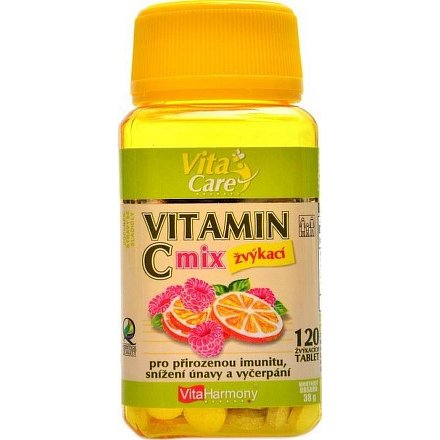 VitaHarmony Vitamin C 100mg MIX 120 žvýk. tbl.