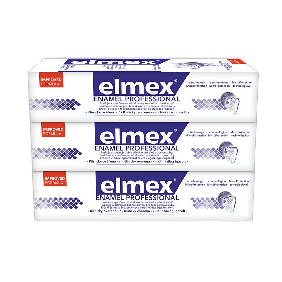 Elmex Zubní pasta Dental Enamel Protection Professional 3x 75ml