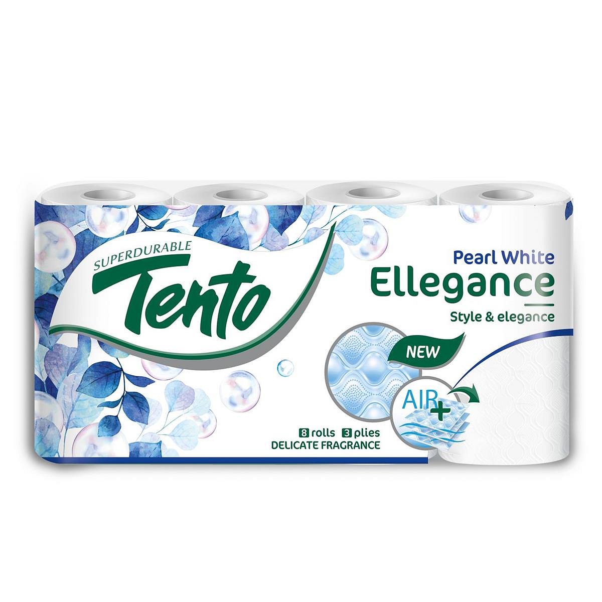 Tento Ellegance Pearl White toaletní papír, 3vrstvý 8 ks