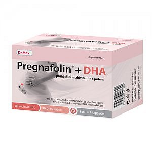 Dr.Max Pregnafolin + DHA 30 tablet + 30 kapslí