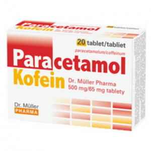 Paracetamol/kofein Dr. Müller Pharma 500mg/65mg tbl.nob.20
