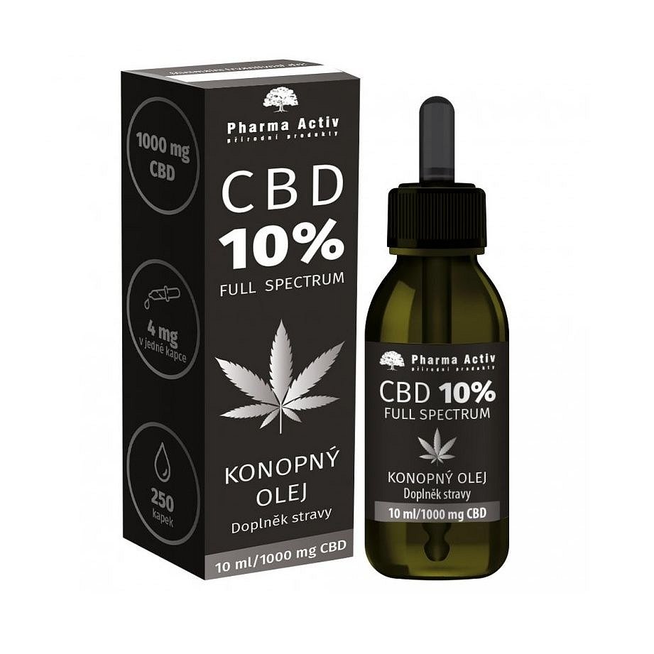 Pharma Activ Konopný olej CBD 10% 1000 mg 10 ml