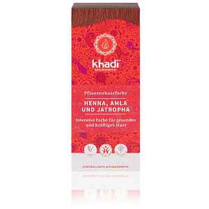 Rostlinná barva na vlasy Khadi – HENNA & AMLA & JATROPHA