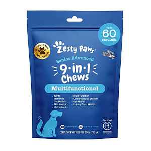Zesty Paws Senior Advanced 9-in-1 Chews (60 ks) – funkční doplněk stravy 9v1 pro starší psy