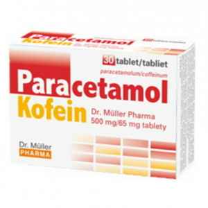 Paracetamol/kofein Dr. Müller Pharma 500mg/65mg tbl.nob.30