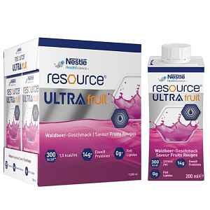 RESOURCE ULTRA FRUIT HIGH PROTEIN PŘÍCHUŤ ČERVENÉHO OVOCE POR SOL 4X200ML