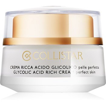 Collistar Pure Actives Glycolic Acid výživný krém pro obnovu hutnosti pleti s rozjasňujícím efektem  50 ml