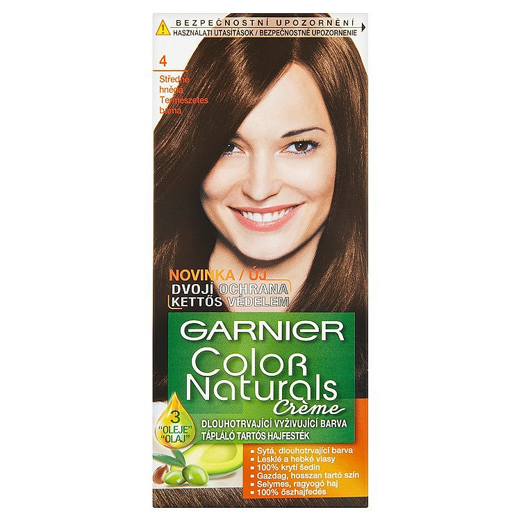 Garnier Color Naturals Crème dlouhotrvající vyživující barva středně hnědá 4
