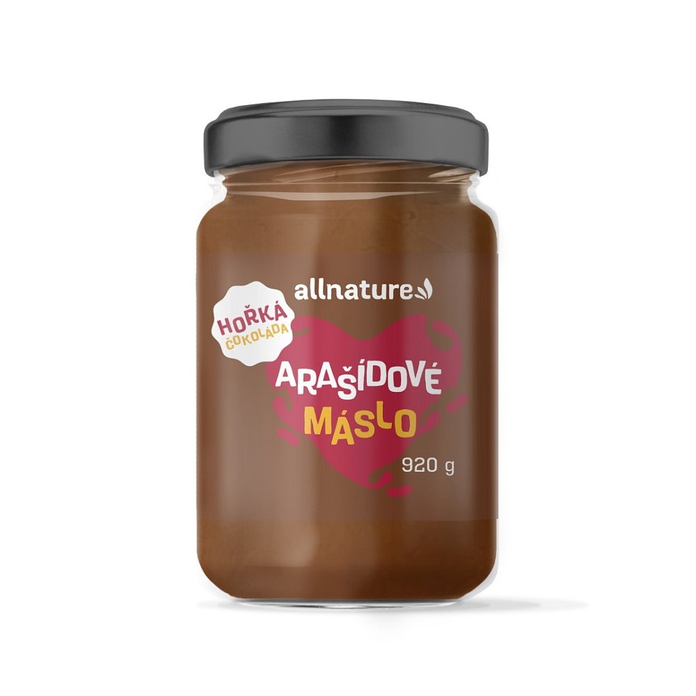 Allnature Arašídové máslo s hořkou čokoládou 920 g