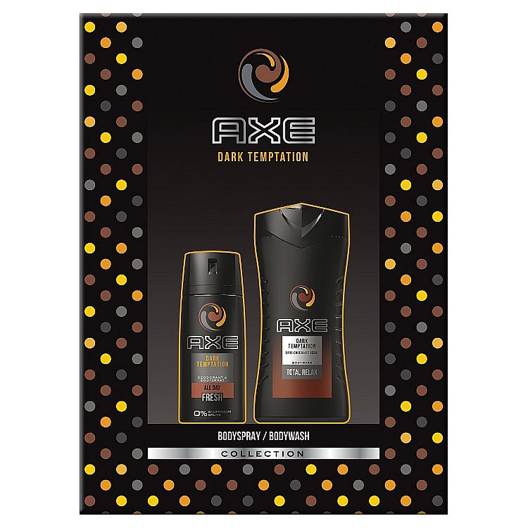 Axe Dark Temptation malá vánoční dárková kazeta pro muže  150 ml + 250 ml