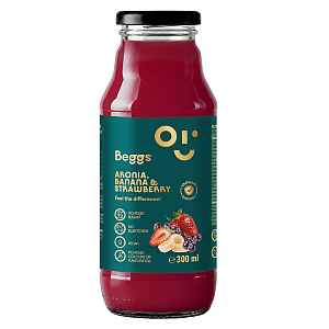 BEGGS Nápoj aronie, jablko, banán & jahoda 300 ml