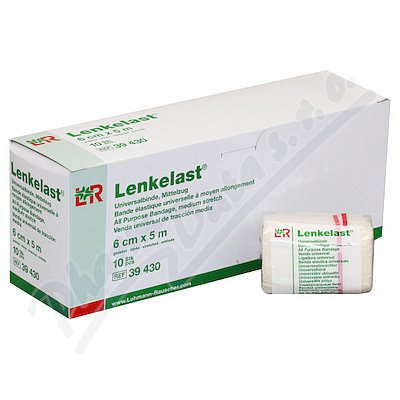 OBINADLO ELASTICKÉ UNIVERSÁLNÍ LENKELAST 6CMX5M V NATAŽENÉM STAVU,STŘEDNÍ TAH,JEDNOTLIVĚ BA