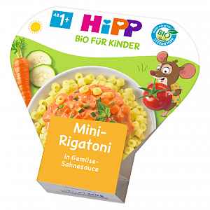 HiPP BIO DĚT.TĚST.Mini-Rigattoni se zeleninou ve smetanové omáčce 250g
