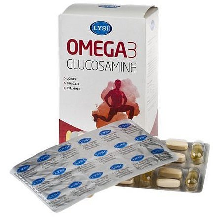 LYSI Omega 3 na klouby s glukosaminem, chondroitinem a vit.C 90ks