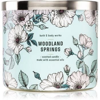 Bath & Body Works Woodland Springs vonná svíčka 411 g