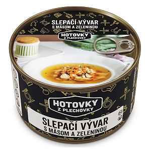 HOTOVKY Z PLECHOVKY Slepičí vývar s masem a zeleninou 4 porce