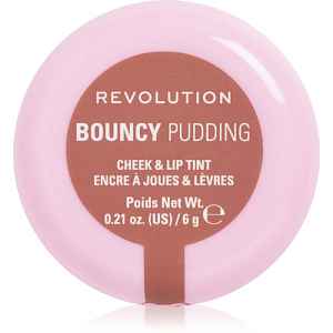 Revolution Bouncy Pudding Lip & Cheek multifunkční líčidlo na rty a tváře odstín Hazy Nude 6 g