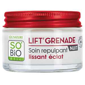 SO’BiO étic Lift'Grenade Rozjasňujcí noční krém proti vráskám BIO 50 ml