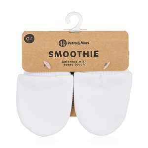 Petite&Mars Rukavičky kojenecké 1 pár smoothie infinity white