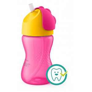 AVENT Hrnek s brčkem Bendy 300ml dívka
