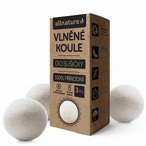 ALLNATURE Vlněné koule do sušičky 3 kusy